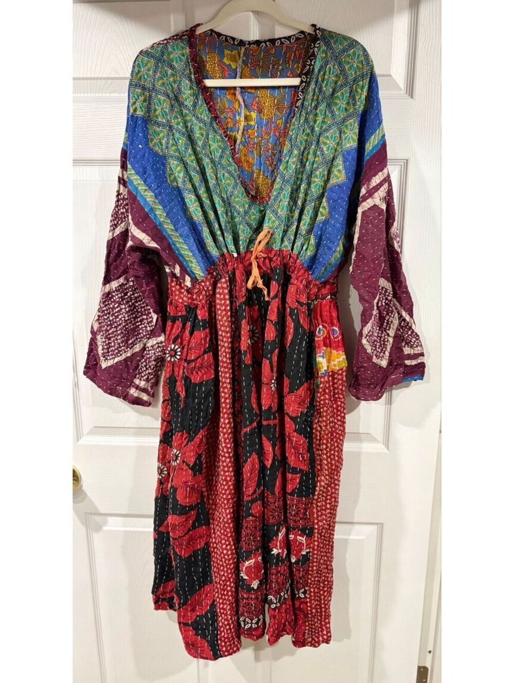 #164 NEW Kantha maxi dress